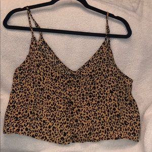 Leopard cropped top